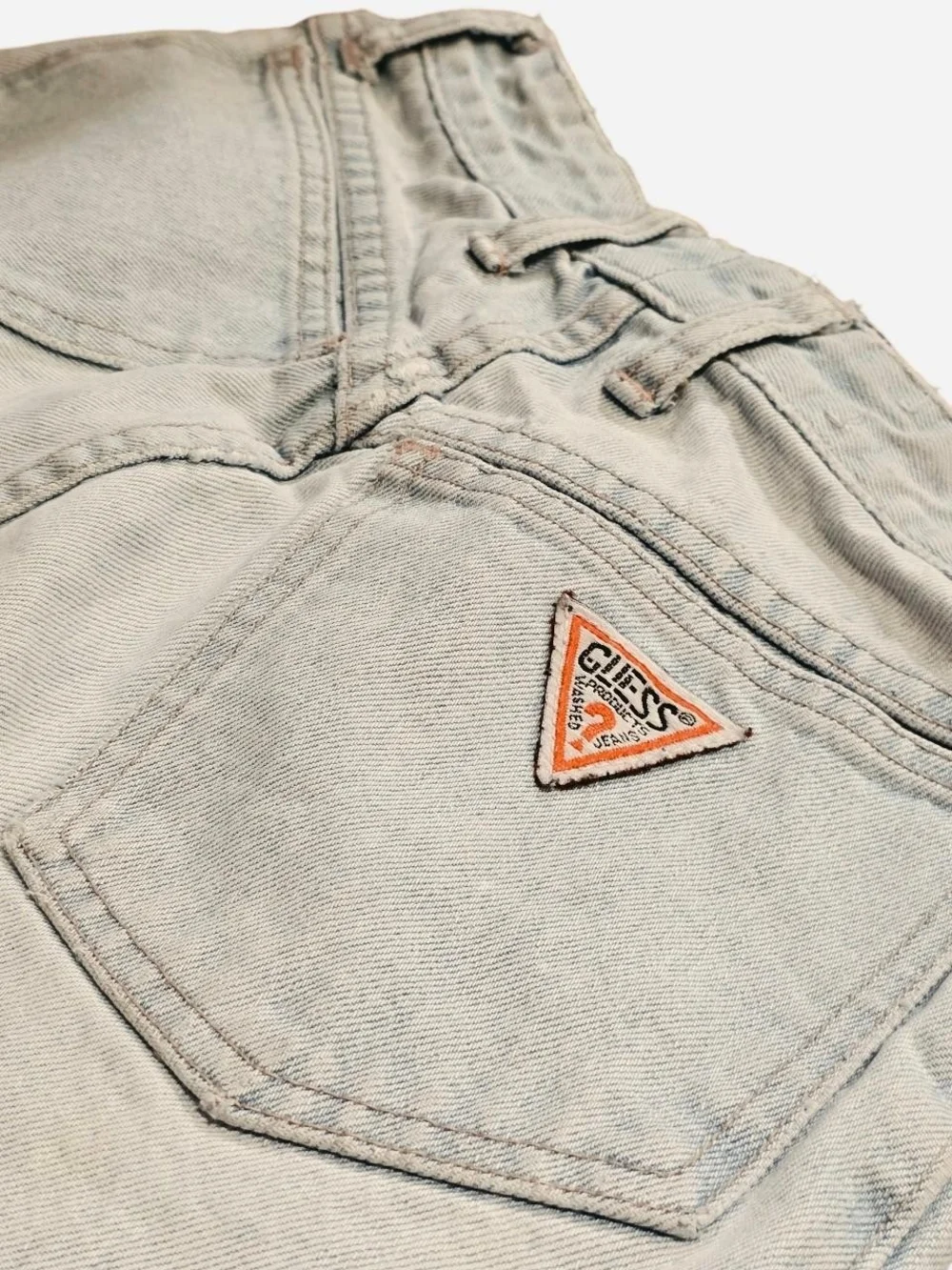 VINTAGE Guess Men's Light Blue Slim Jean Shorts Designed by Georges Marciano